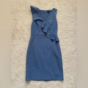 Ann Taylor One Shoulder Blue Dress